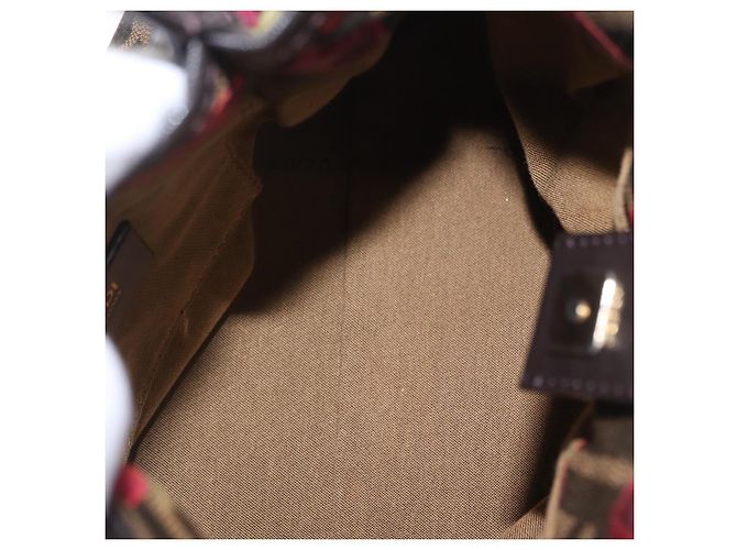 FENDI Zucca Canvas Hand Bag Brown Gold Tone 8BH212 - vista 11