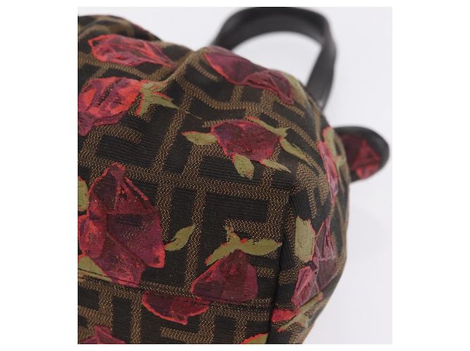 FENDI Zucca Canvas Hand Bag Brown Gold Tone 8BH212 - vista 14