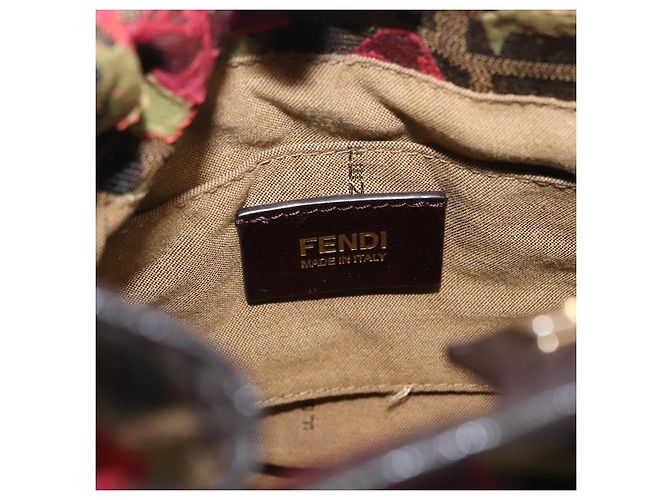 FENDI Zucca Canvas Hand Bag Brown Gold Tone 8BH212 - vista 17