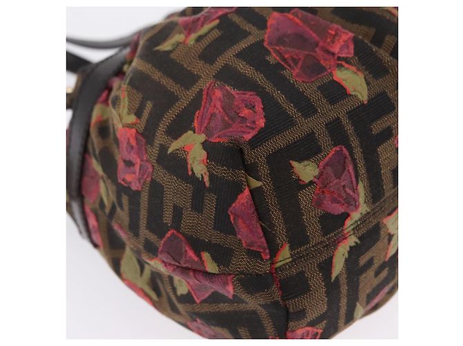 FENDI Zucca Canvas Hand Bag Brown Gold Tone 8BH212 - vista 9