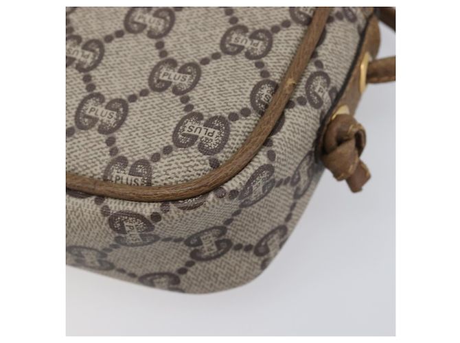 GUCCI PLUS Shoulder Bag PVC Beige Gold Tone - vista 11