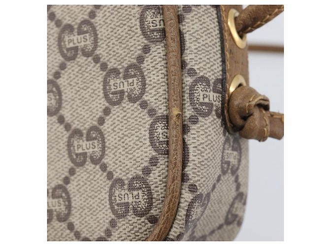 GUCCI PLUS Shoulder Bag PVC Beige Gold Tone - vista 15