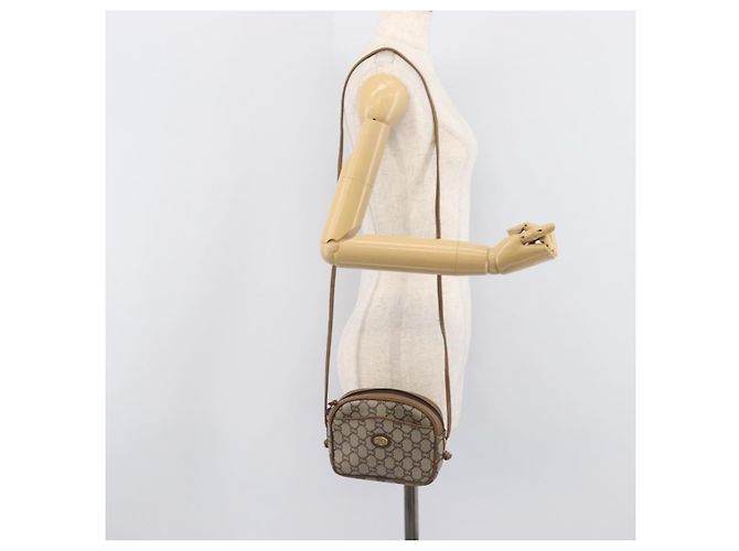GUCCI PLUS Shoulder Bag PVC Beige Gold Tone - vista 24