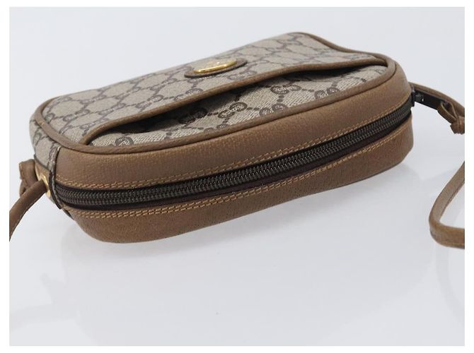 GUCCI PLUS Shoulder Bag PVC Beige Gold Tone - vista 6