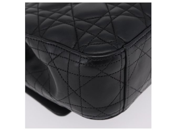 Christian Dior Canage Chain Shoulder Bag Leather Black Silver - vista 12