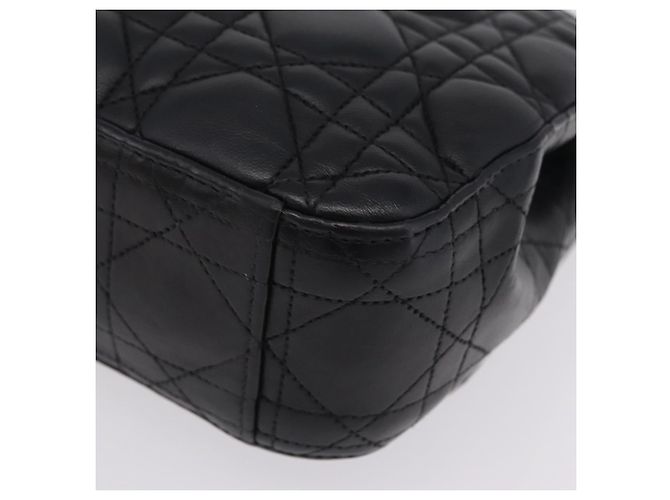 Christian Dior Canage Chain Shoulder Bag Leather Black Silver - vista 13