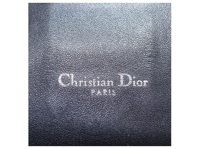 Christian Dior Canage Chain Shoulder Bag Leather Black Silver - vista 19