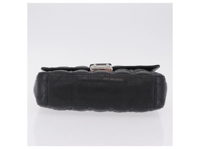 Christian Dior Canage Chain Shoulder Bag Leather Black Silver - vista 9