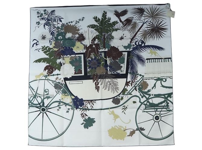 Hermès HERMES Carre 90 Seidentuch Grün - Ansicht 14