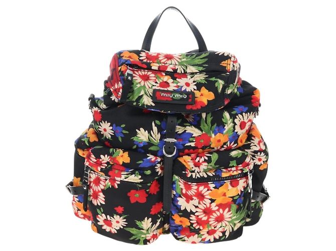 Miu Miu Rucksack Canvas Multicolor Silver - Ansicht 13