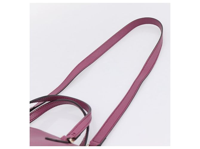 GUCCI Hand Bag Leather 2way Purple Gold 391987 - vista 10