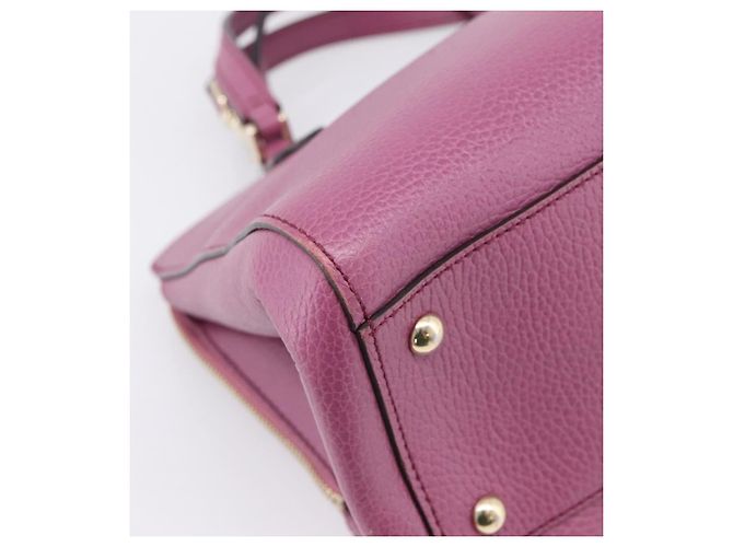 GUCCI Hand Bag Leather 2way Purple Gold 391987 - vista 15