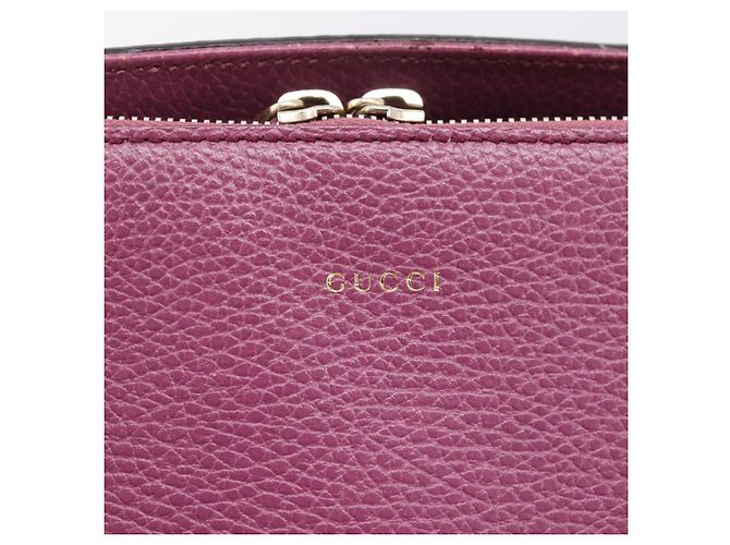 GUCCI Hand Bag Leather 2way Purple Gold 391987 - vista 16