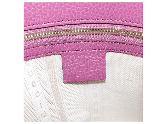 GUCCI Hand Bag Leather 2way Purple Gold 391987 - vista 19