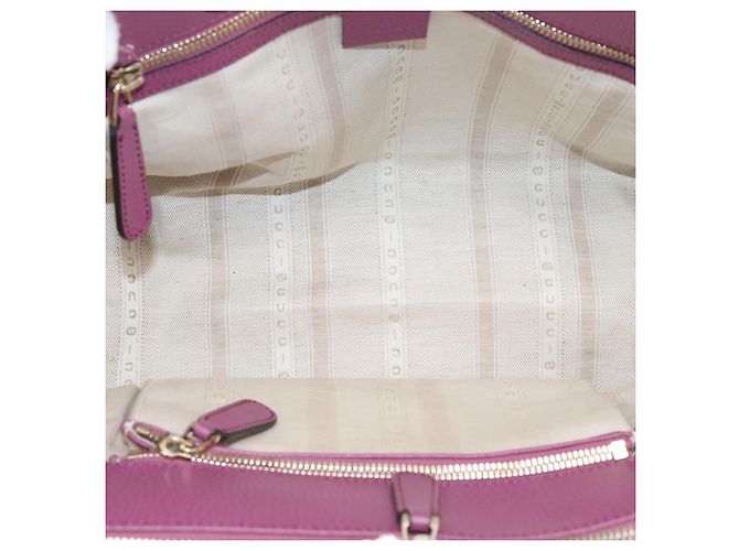 GUCCI Hand Bag Leather 2way Purple Gold 391987 - vista 20