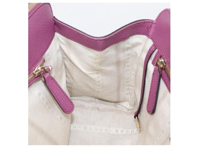 GUCCI Hand Bag Leather 2way Purple Gold 391987 - vista 22