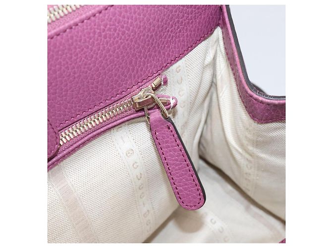 GUCCI Hand Bag Leather 2way Purple Gold 391987 - vista 26