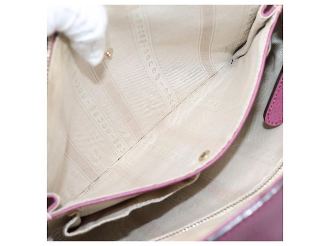 GUCCI Hand Bag Leather 2way Purple Gold 391987 - vista 32