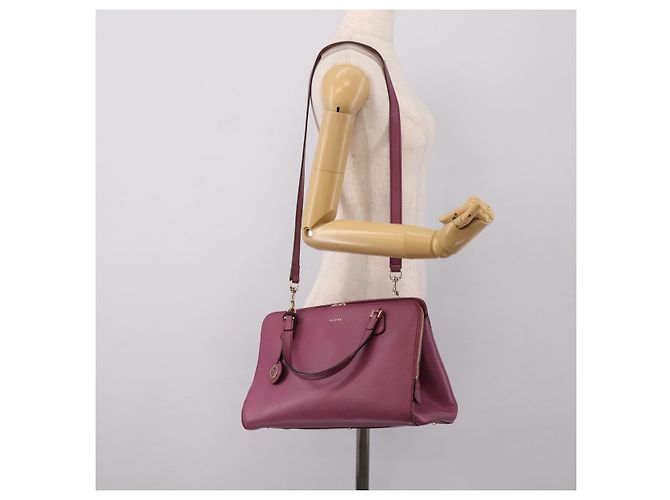 GUCCI Hand Bag Leather 2way Purple Gold 391987 - vista 33