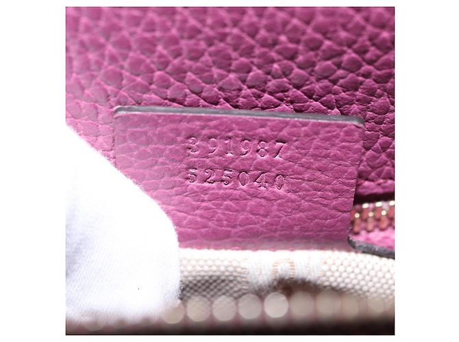 GUCCI Hand Bag Leather 2way Purple Gold 391987 - vista 34