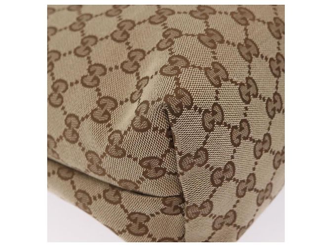 GUCCI GG Canvas Web Sherry Line Shoulder Bag Beige Silver 189751 - vista 12