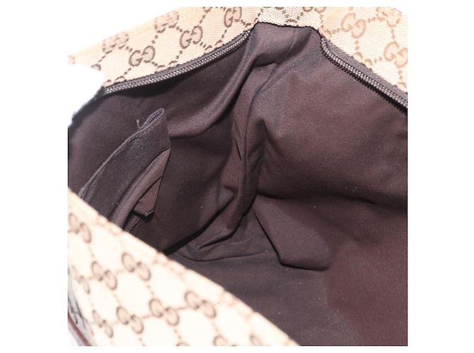 GUCCI GG Canvas Web Sherry Line Shoulder Bag Beige Silver 189751 - vista 22