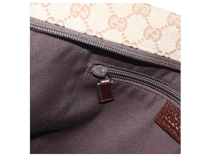 GUCCI GG Canvas Web Sherry Line Shoulder Bag Beige Silver 189751 - vista 23
