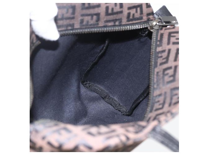 FENDI Zucchino Canvas Hand Bag Black - vista 18