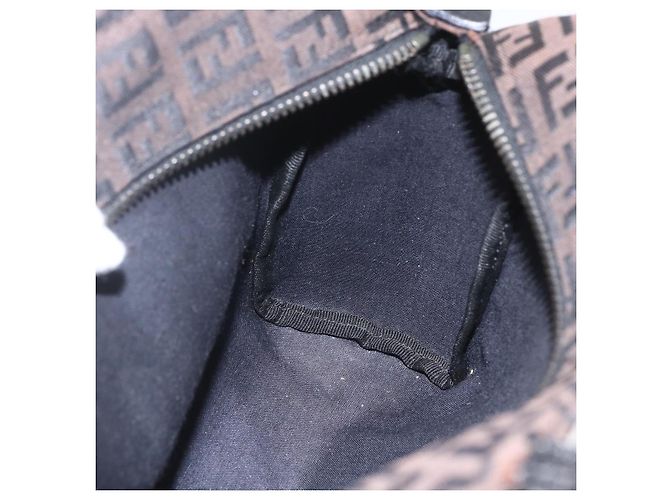 FENDI Zucchino Canvas Hand Bag Black - vista 19