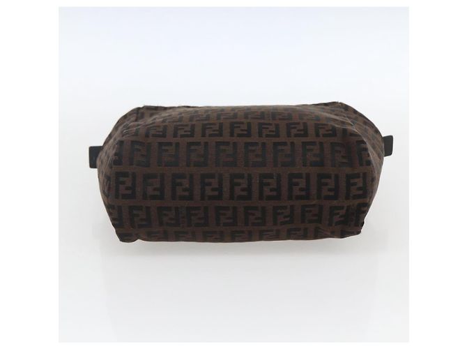 FENDI Zucchino Canvas Hand Bag Black - vista 5