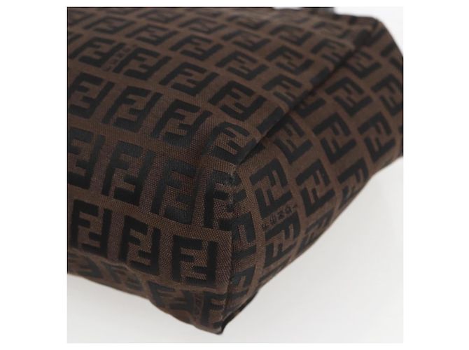 FENDI Zucchino Canvas Hand Bag Black - vista 9