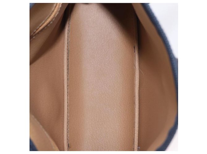 Christian Dior Trotter Canvas Hand Bag PVC Navy Gold - vista 17