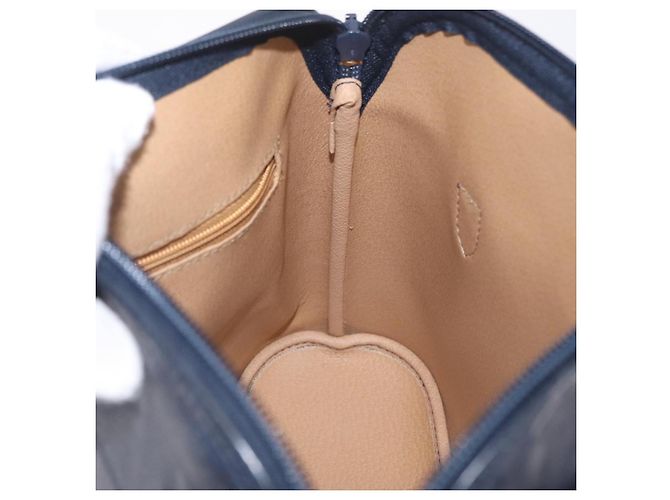 Christian Dior Trotter Canvas Hand Bag PVC Navy Gold - vista 18