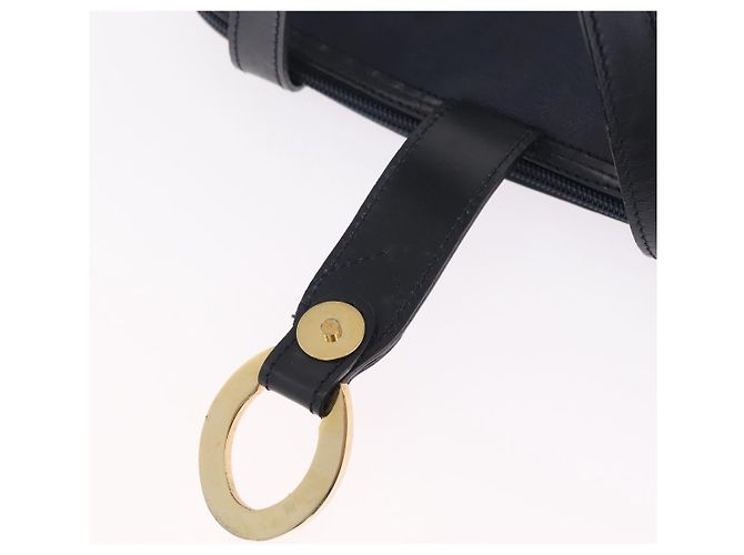 Christian Dior Trotter Canvas Hand Bag PVC Navy Gold - vista 22