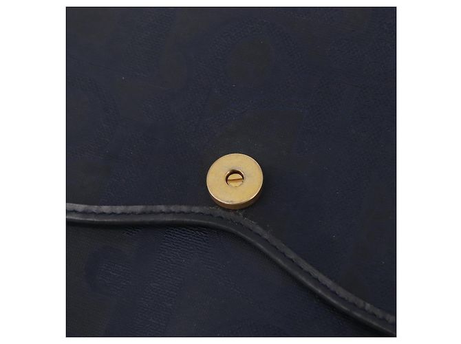 Christian Dior Trotter Canvas Hand Bag PVC Navy Gold - vista 23