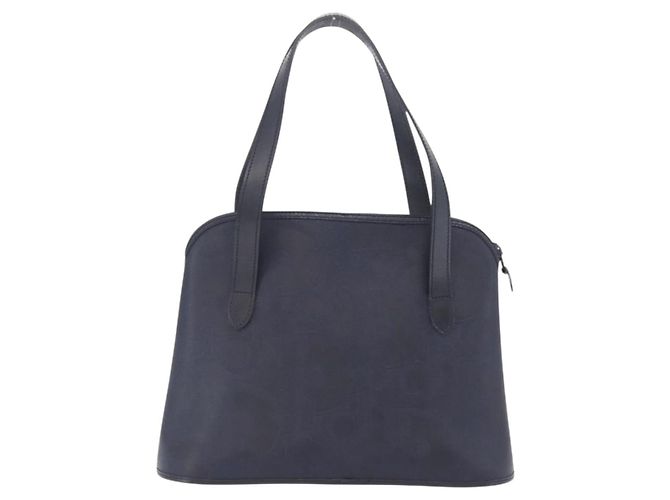 Christian Dior Trotter Canvas Hand Bag PVC Navy Gold - vista 3