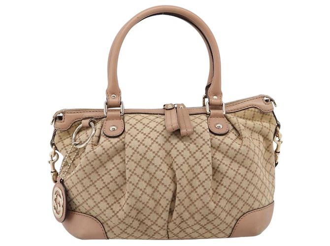 GUCCI GG Canvas Hand Bag 2way Beige Gold 247902 - vista 2