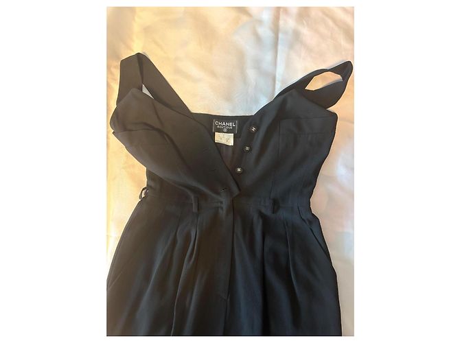 Chanel Abendkleid Schwarz Wolle - Ansicht 9