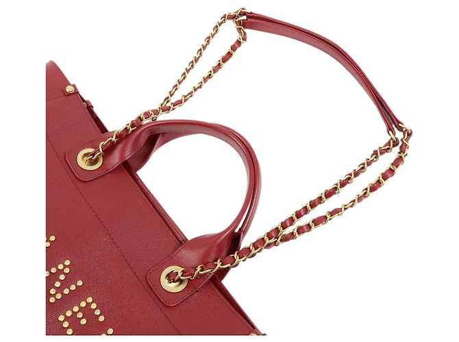Chanel Deauville Studded Caviar Medium - vista 6