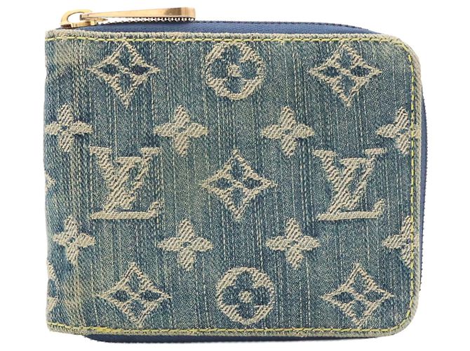 Billetera compacta Louis Vuitton Monogram Denim Mini Zippy Round - vista 2