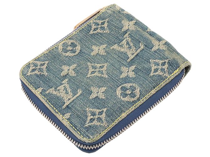 Billetera compacta Louis Vuitton Monogram Denim Mini Zippy Round - vista 3