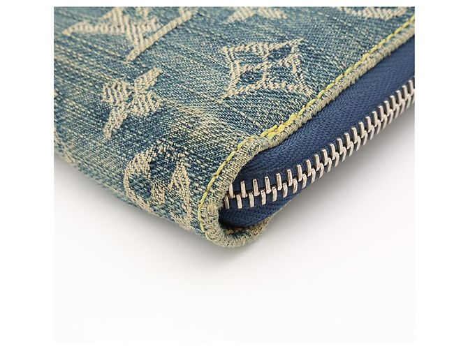 Billetera compacta Louis Vuitton Monogram Denim Mini Zippy Round - vista 4
