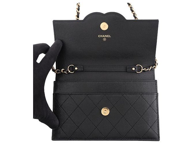 Portafoglio a catena/spalla Chanel Black - vista 4