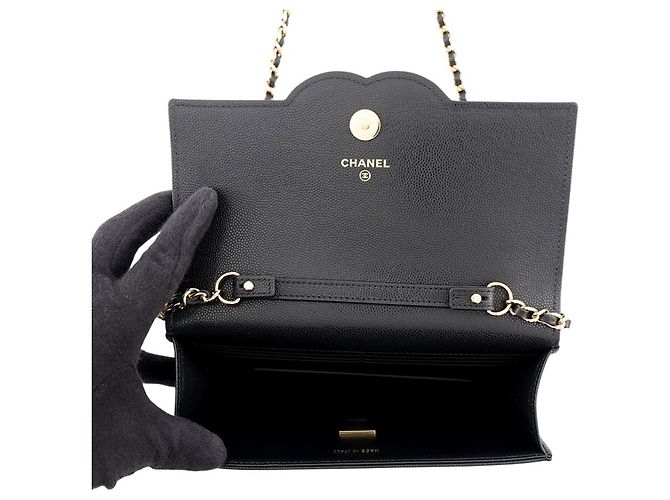 Portafoglio a catena/spalla Chanel Black - vista 5