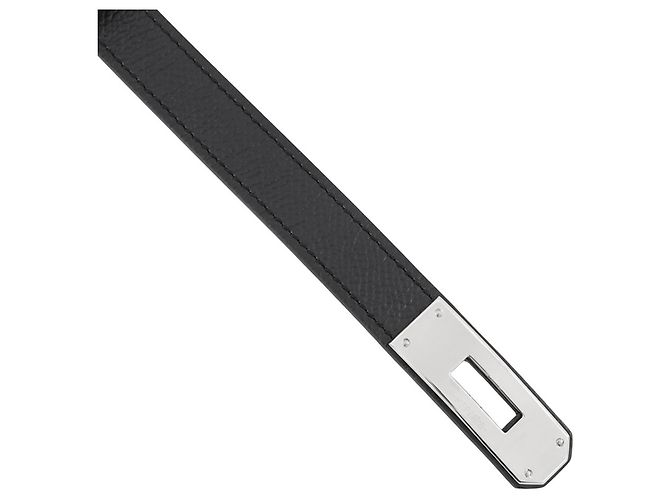 Hermès Hermes Kelly Belt 18 Gürtel Schwarzes Epsom Leder - Ansicht 5