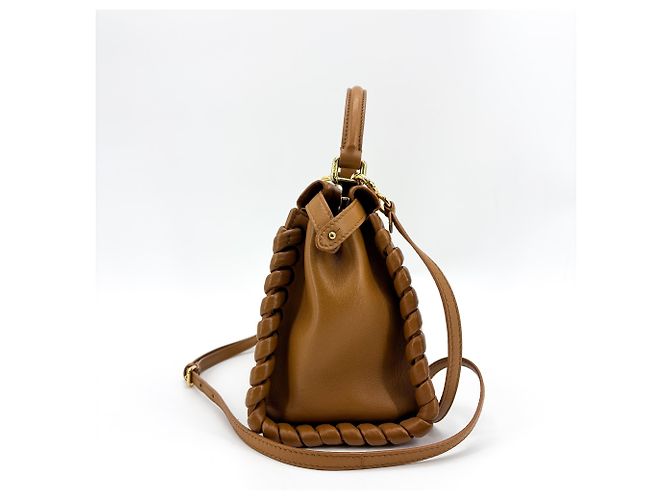 Fendi Peekaboo Whipstitch Leather Regular - vista 3