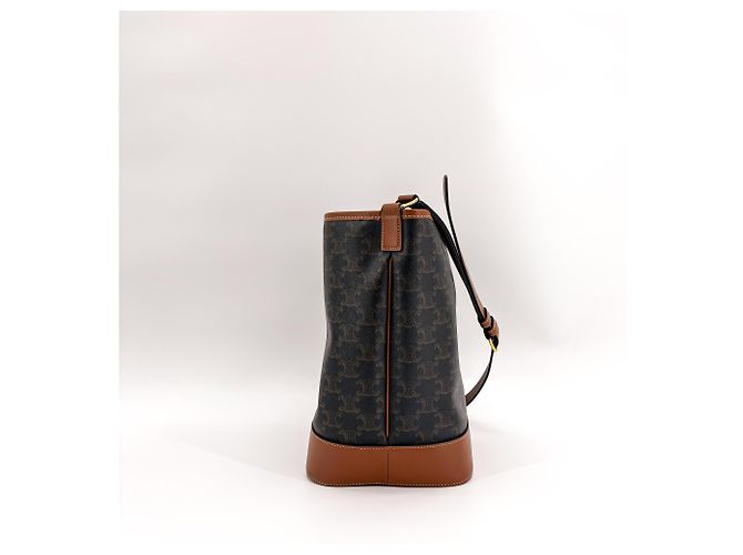 Céline Celine Bucket Triomphe Coated Canvas Medium - vista 3