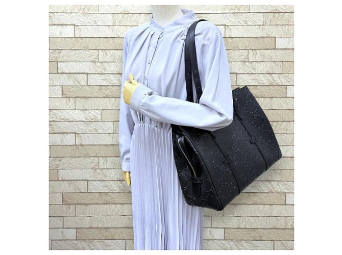 Borsa Tote Gucci Medium GG Embossed - vista 2