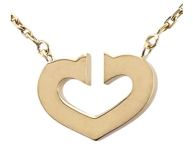 Collana Cartier C Heart in oro giallo 18K - vista 3