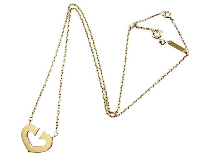 Collana Cartier C Heart in oro giallo 18K - vista 9
